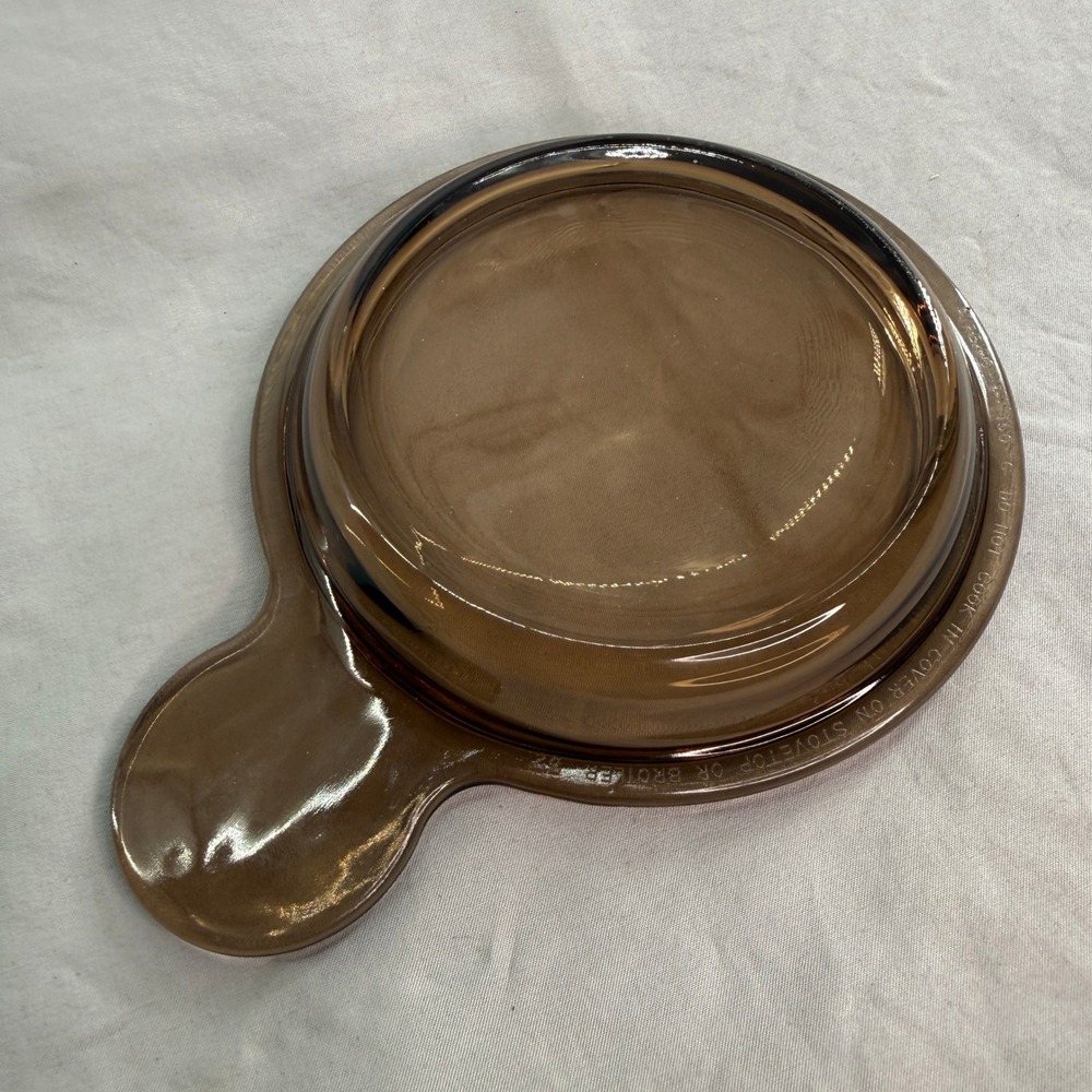 Pyrex Vision Amber Glass Lid P-150-C for Grab-It Bowl Replacement Brown USA